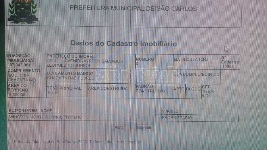 imagem 2 - Terreno no Conjunto Habitacional Waldomiro Lobbe Sobrinho em São Carlos imagem 2 - Terreno no Conjunto Habitacional Waldomiro Lobbe Sobrinho em São Carlos