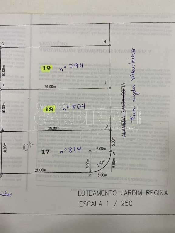 Terreno no Jardim Regina próximo a Inmac em Araraquara