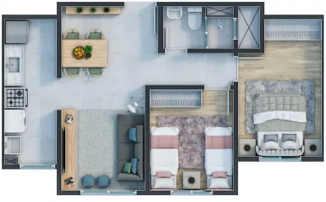 imagem 5 - Oportunidade! Apartamento novo no Alto do Galleria, com 2 dormitórios e 1 vaga. imagem 5 - Oportunidade! Apartamento novo no Alto do Galleria, com 2 dormitórios e 1 vaga.